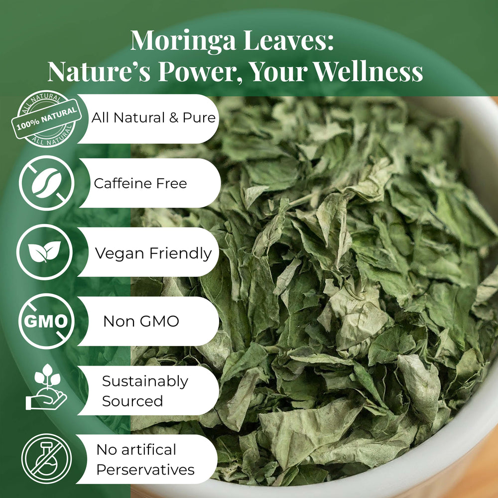 
                      
                        Akshit Premium Dried Moringa Leaves  10.4 oz  I hojas de moringa I Feuilles de Moringa - Natural Superfood & Packed with Nutrients
                      
                    