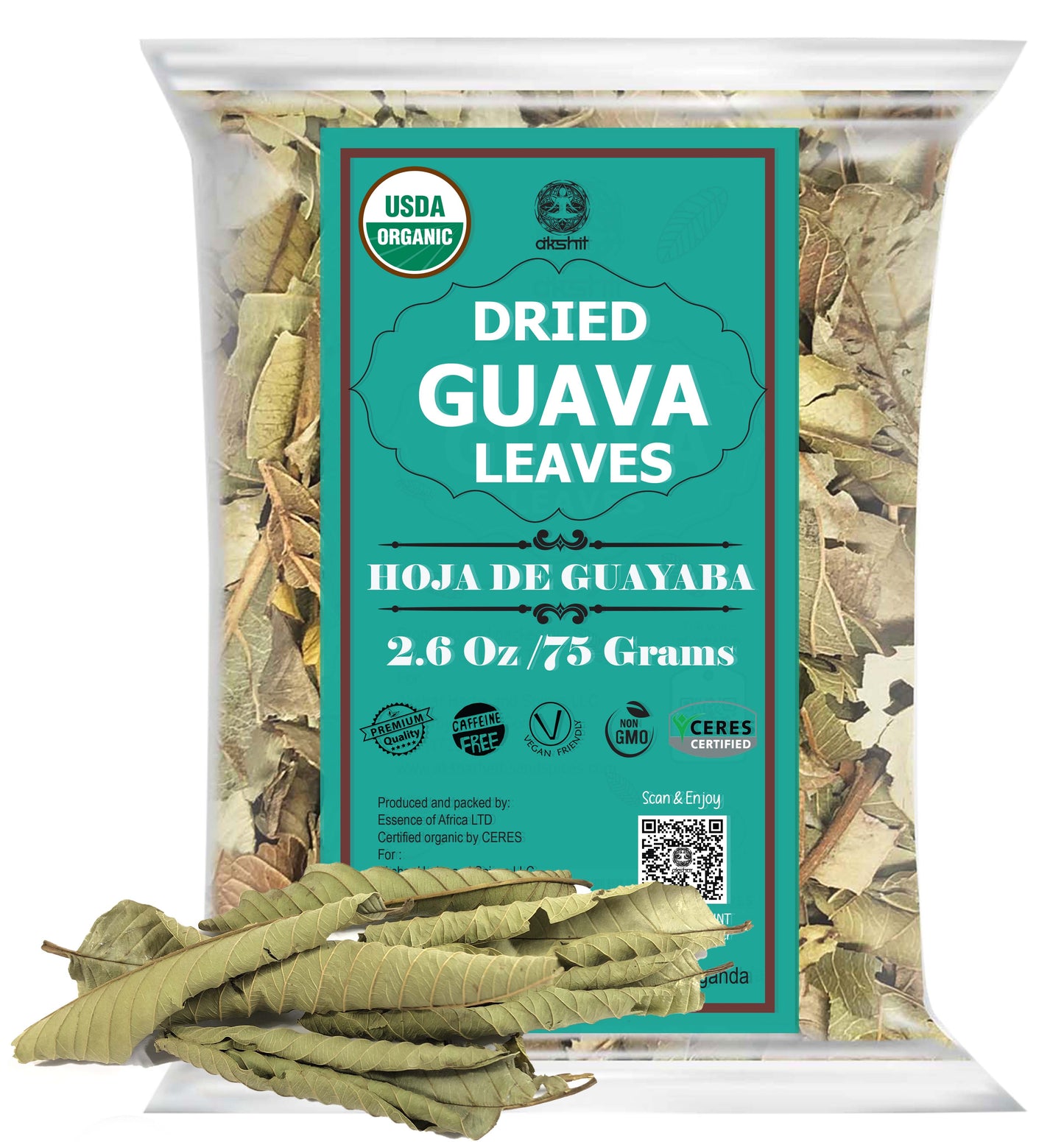 Dried Guava Leaves, Hoja De Guayaba Secas, Guava Leaf Tea, 100% Natural Leaves. Perfect For Loose Tea, Relaxing, Skincare, Hair Re-growth, 