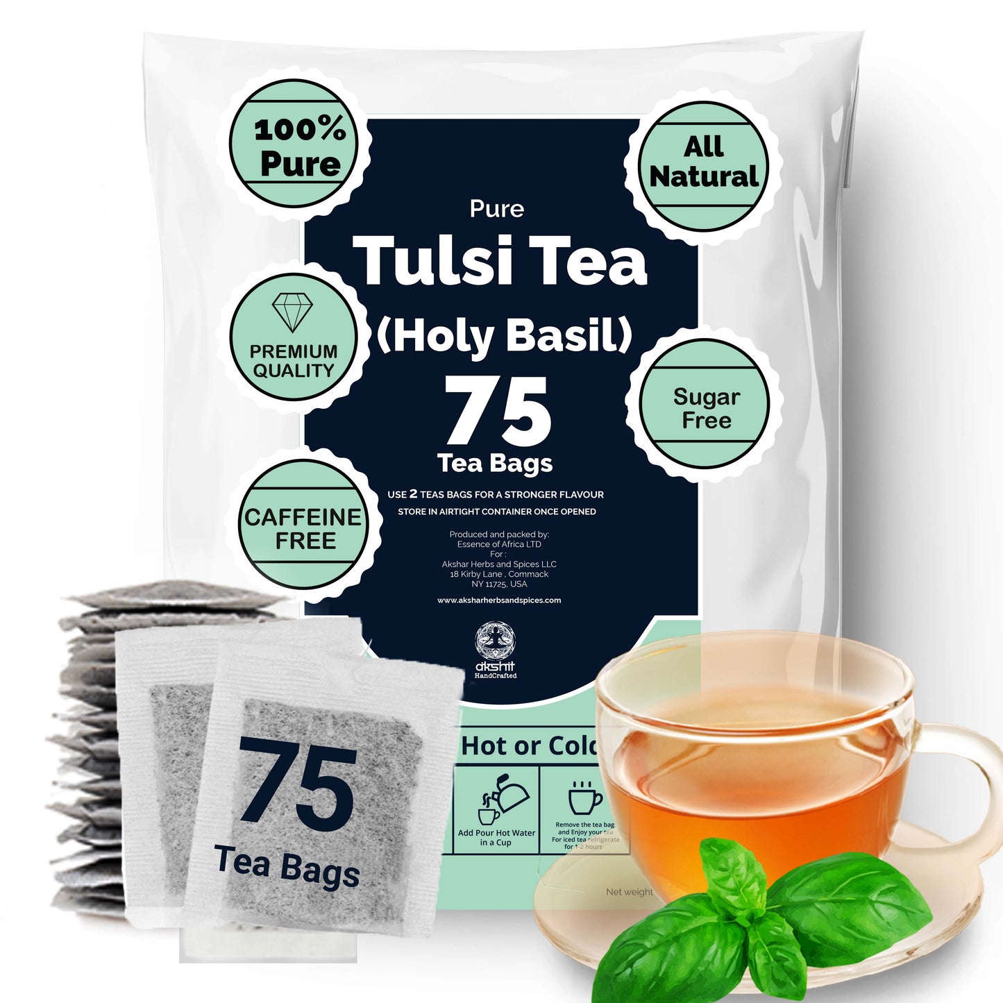 pack of Akshit pure tulsi tea