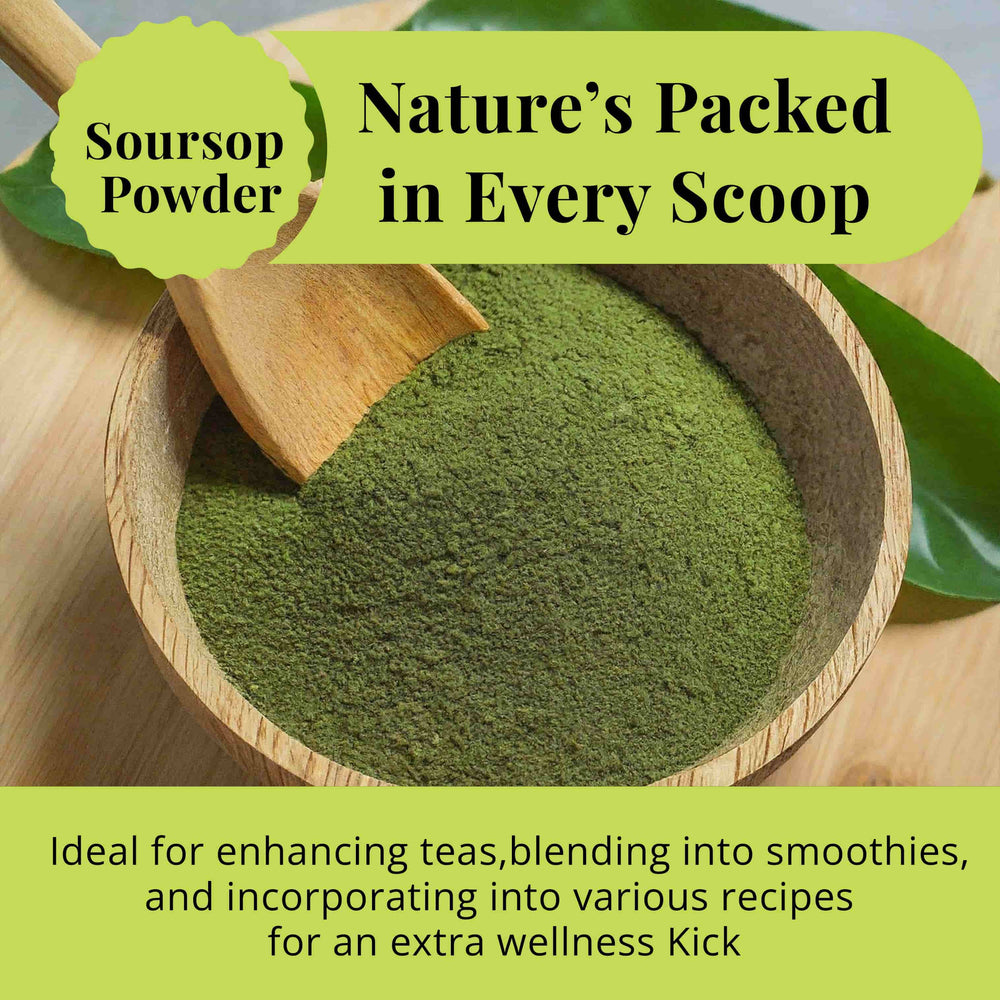 
                      
                         A bowel of soursop leaves powder
                      
                    