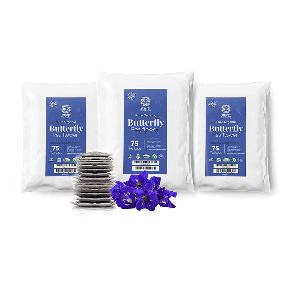 
                      
                        Organic Butterfly pea flowers tea | Dried Butterfly pea flowers | clitoria ternatea | Blue butterfly pea flowers for cocktails, mocktails , skin tea , hair Growth tea
                      
                    