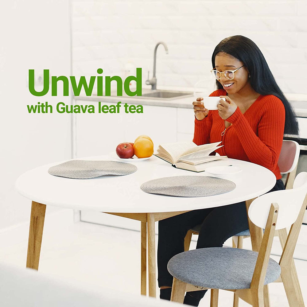 
                      
                        Unwind with Guava leaf tea
                      
                    