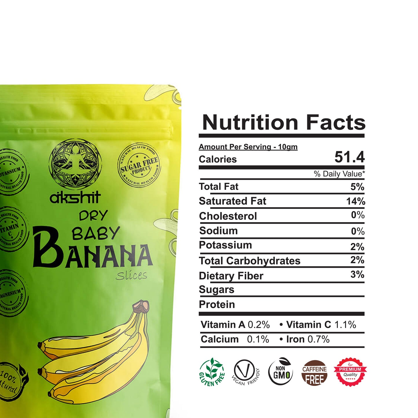 Akshit Dried Banana Chips, Organic Dried Sweet Apple Bananas